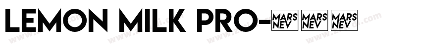 LEMON MILK Pro字体转换